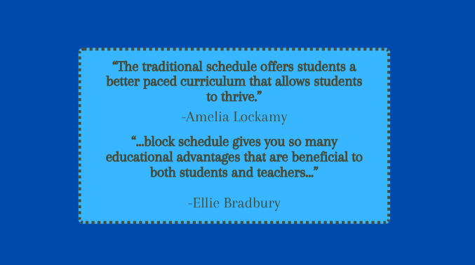 Head to head: Traditional vs Block Schedule